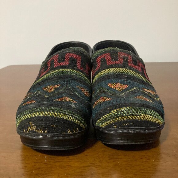 Dansko Clogs Womens 42/10.5 Mens 9.5 Multicolor Geometric Pattern Italy - Picture 1 of 14